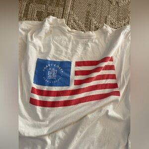 Oceanside tacos San Diego men’s White T-Shirt with Logo American flag shirt tee